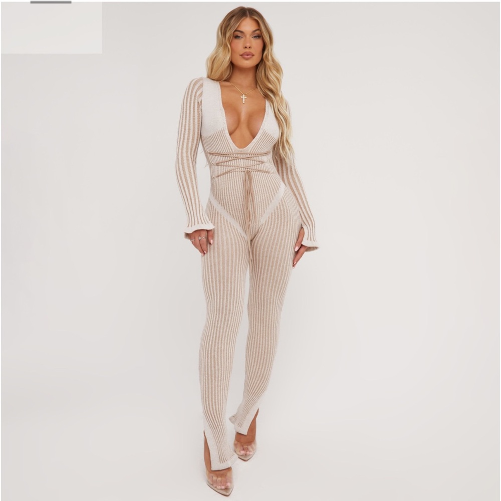 Nude LONG SLEEVE Jumpsuit
